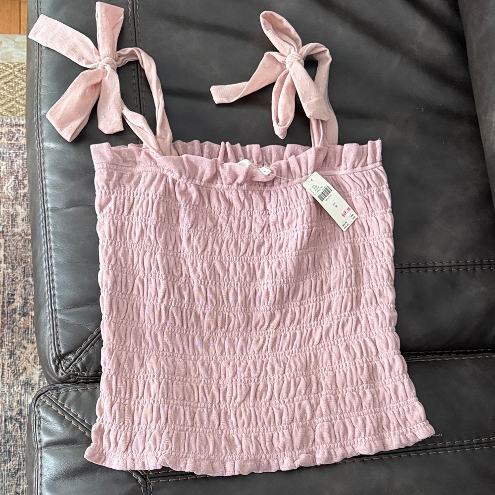 Anthropologie 💓Blush Smocked Top